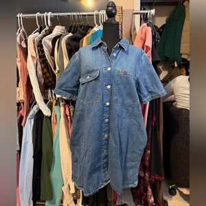 Denim Button-Up Dress